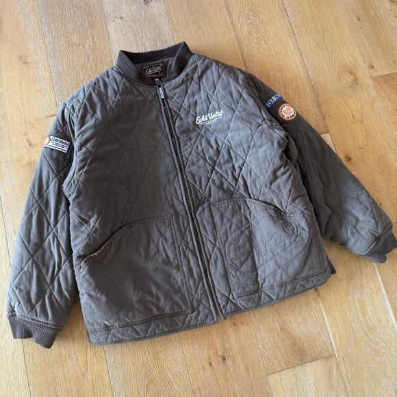 Vintage Ecko Unltd Bomber Jacket Men’s 2XL Brown Rhino Logo Streetwear - Picture 1 of 9